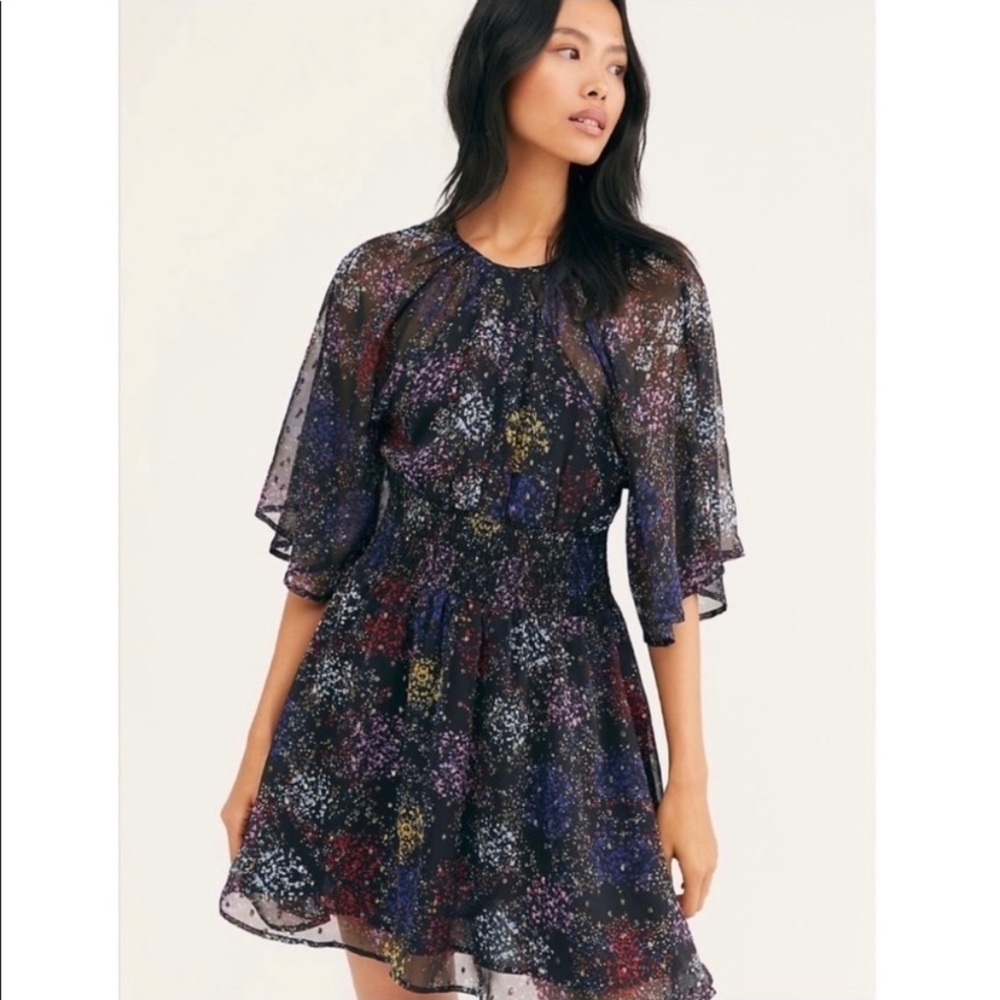𝅺free People Firework Sheer Dress. Size XS